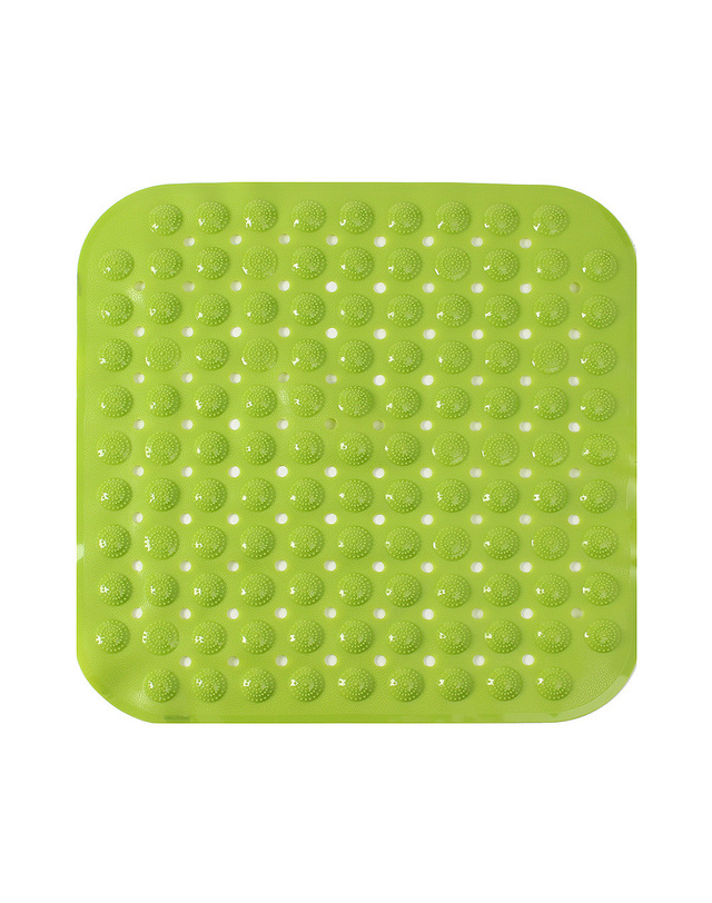 비투비월드 타일흡착 미끄럼방지 욕실매트(47x47cm) (그린) 착용컷