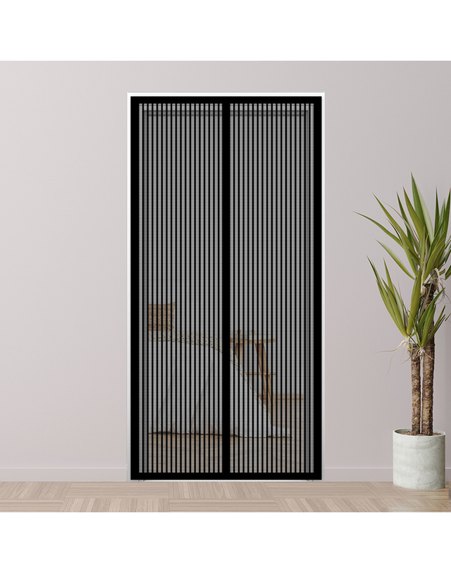 비투비월드 [홈앤시스] 방충네트 자석 문 모기장(90x210cm) (블랙) 착용컷