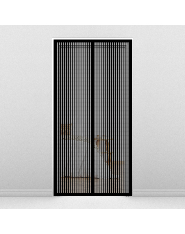 비투비월드 [홈앤시스] 방충네트 자석 문 모기장(90x210cm) (블랙) 착용컷
