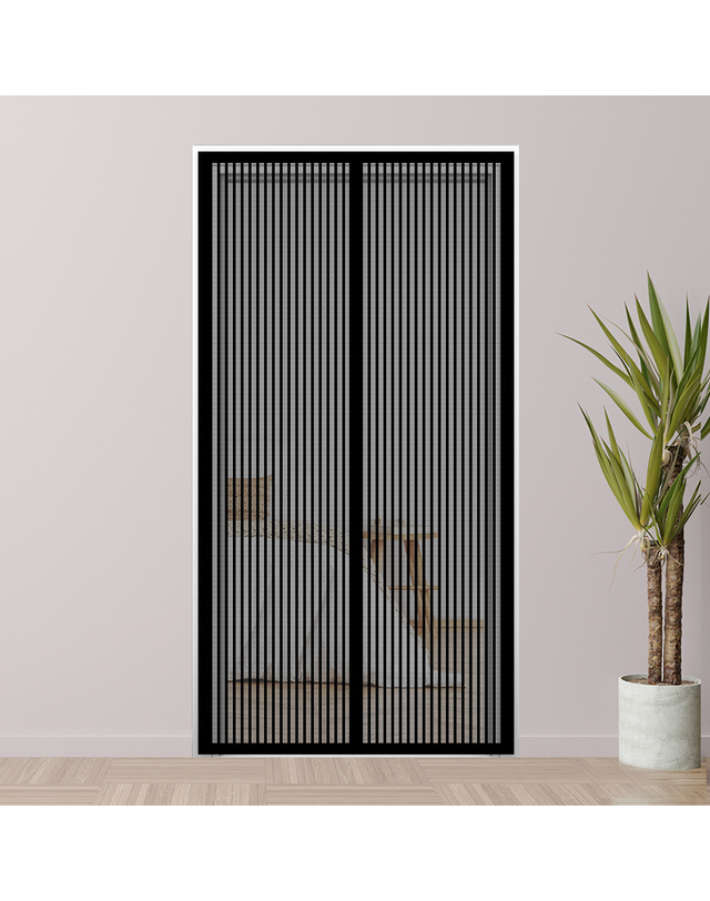 비투비월드 [홈앤시스] 방충네트 자석 문 모기장(100x210cm) (블랙) 착용컷