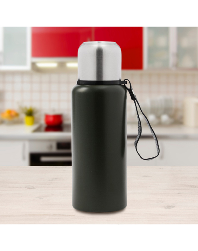 비투비월드 [쿠킹홈]핫앤콜드 듀얼 보온병(600ml) (다크그린) 착용컷