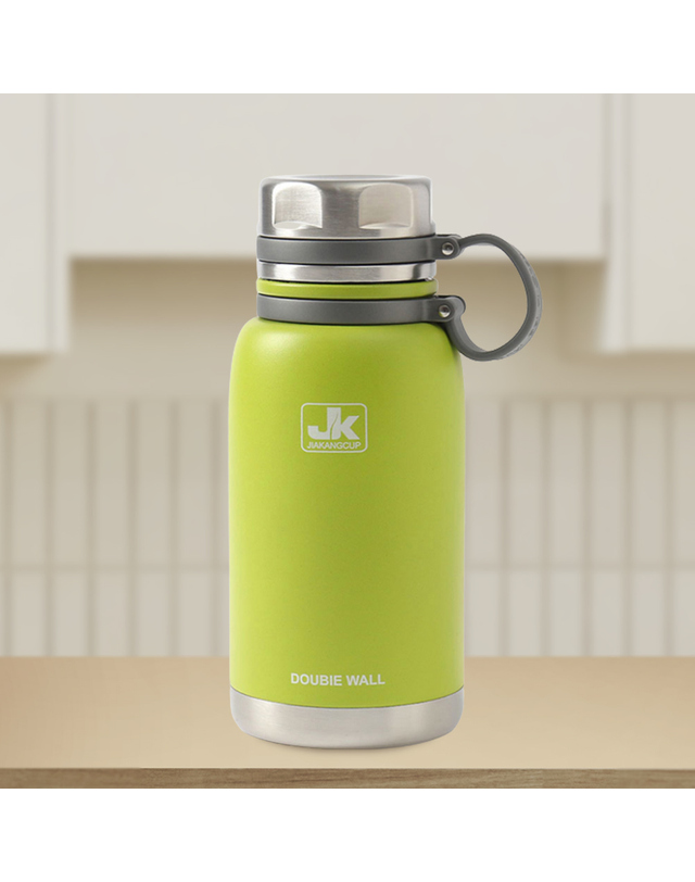 비투비월드 [쿠킹홈]워터탱크 이중스텐 보온병(800ml) (옐로우그린) 착용컷