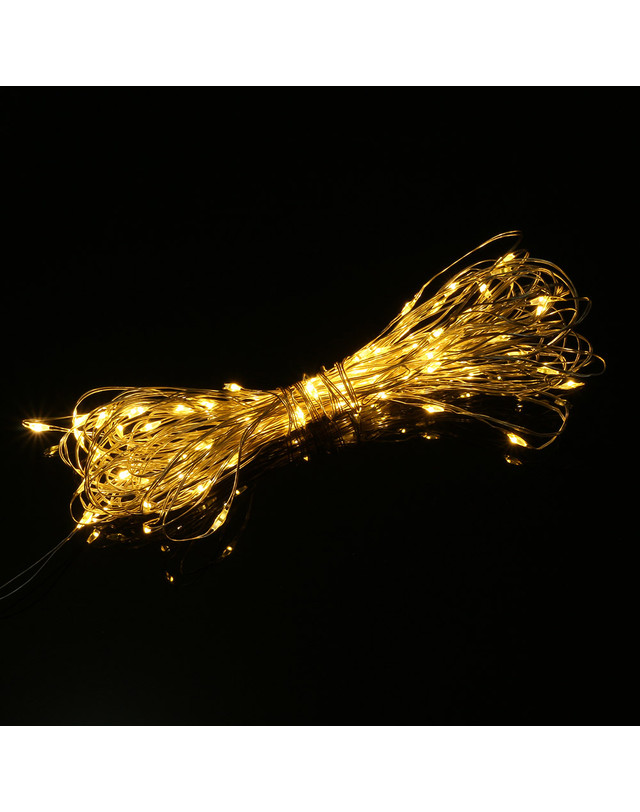 도토로 [도토로]은하수 USB 100구 LED 드럼 와이어 전구(10M) (웜색) 착용컷