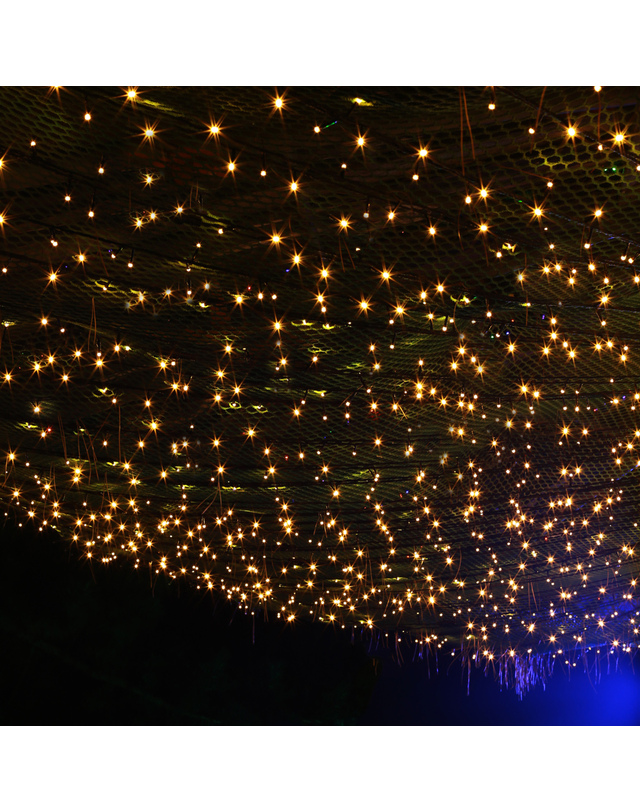 도토로 [도토로]은하수 100구 투명선 LED 웜색 지니전구(10M) (전원잭포함) (연결가능) 착용컷