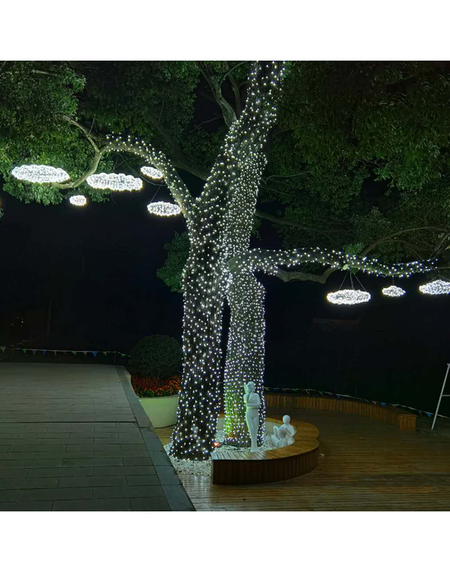 도토로 [도토로]은하수 100구 투명선 LED 백색 지니전구(10M) (전원잭포함) (연결가능) 착용컷
