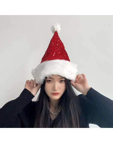 [도토로]스팽글 벨벳 산타모자