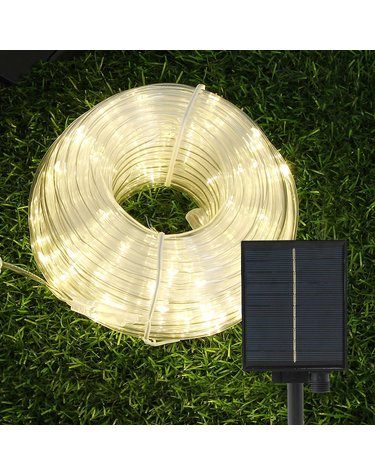 [도토로] 200구 태양광 LED 논네온 전구(20m) (웜색) (리모컨 포함)