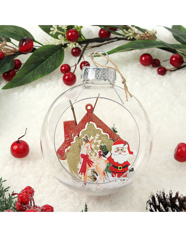 도토로 [도토로]스노우 투명 장식볼(12cm) (산타루돌프) 착용컷