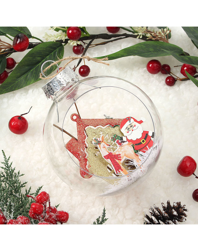 도토로 [도토로]스노우 투명 장식볼(12cm) (산타루돌프) 착용컷