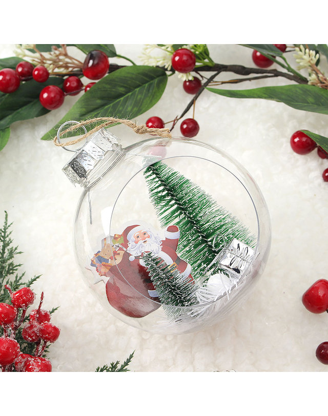 도토로 [도토로] 스노우 투명 장식볼(12cm) (산타선물) 착용컷