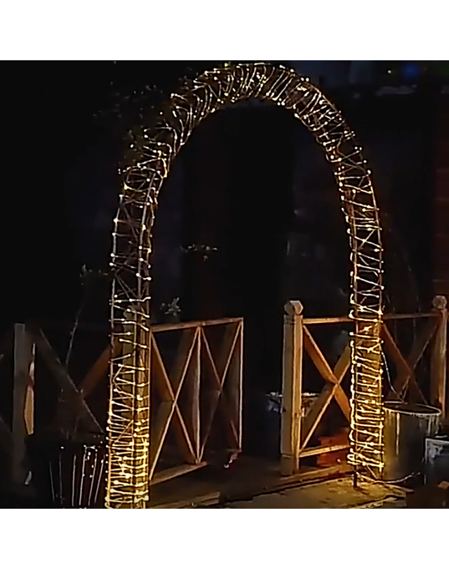 도토로 [도토로] 200구 태양광 LED 논네온 전구(20m) (웜색) (리모컨 포함) 착용컷