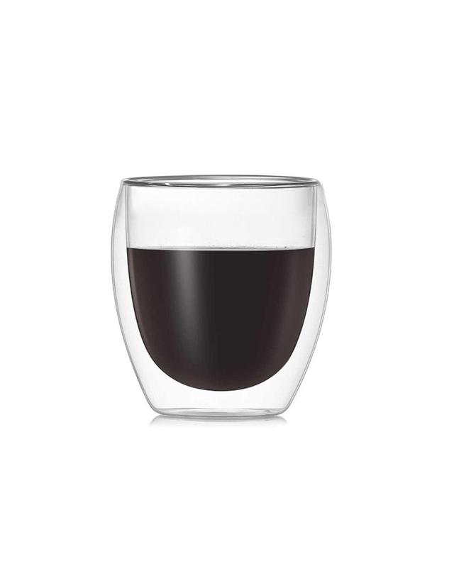 로하티 [로하티]블리스 이중 유리컵(180ml) 홈카페 투명잔 착용컷