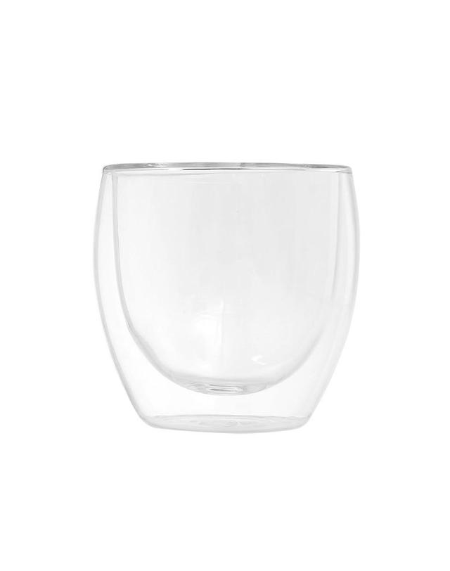 로하티 [로하티]블리스 이중 유리컵(180ml) 홈카페 투명잔 착용컷