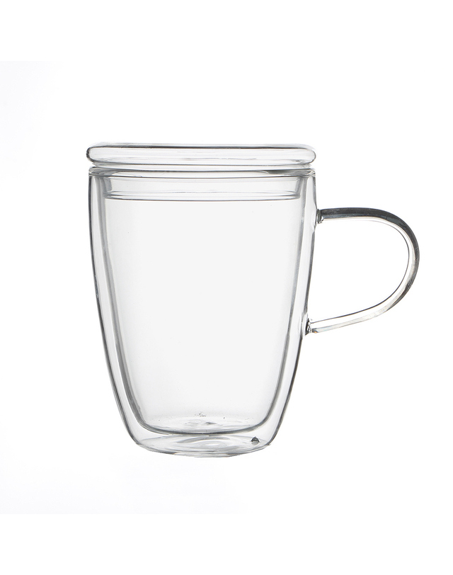 로하티 [로하티]바오 뚜껑 유리컵 300ml/ 이중유리 머그컵 착용컷