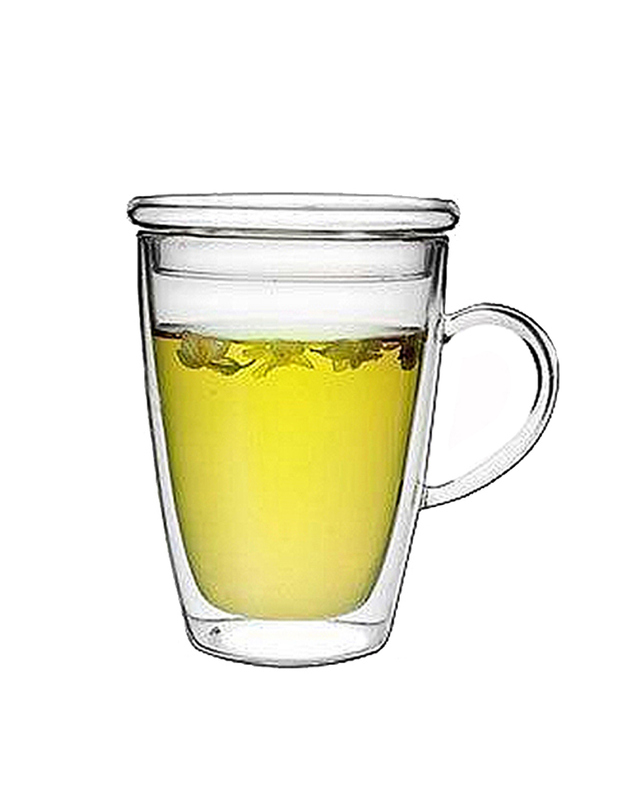 로하티 [로하티]바오 뚜껑 유리컵 300ml/ 이중유리 머그컵 착용컷