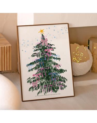 홀리데이 리본트리 포스터액자 30종 - C88 Twinkling Tree