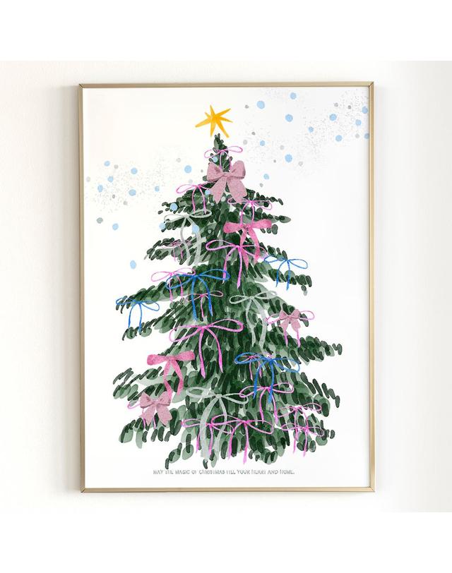 아트밀 홀리데이 리본트리 포스터액자 30종 - C88 Twinkling Tree 착용컷