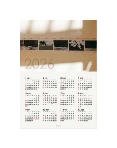 [접착포스터] 27년/26년 무드 오브제 사진 한장 달력 26종 - 캘린더 15 레트로 필름