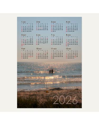 [접착포스터] 27년/26년 감성사진 한장 달력 26종 - 캘린더 14 바다의 서정