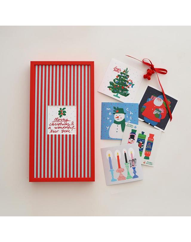 아트밀 [아트밀] 크리스마스 레드 포인트 미니 액자 2종 + xmas 엽서세트 착용컷