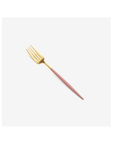 [큐티폴] 고아 에스닉핑크 골드 디저트 포크