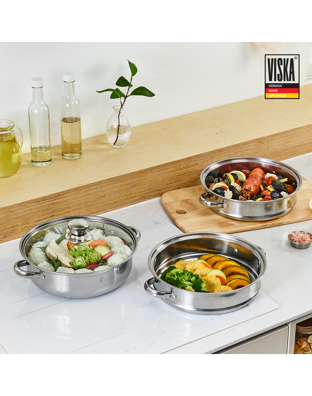 비스카 비스카 마이키친 3단 찜전골냄비 VK-MG300S 착용컷