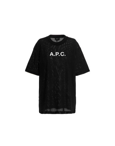 아페쎄 APC 모란 메쉬 반팔 티셔츠 LZZ BLACK