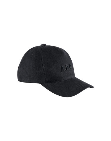 아페쎄 APC 에덴 토널 데님 로고 볼캡 LZE NOIR DELAVE