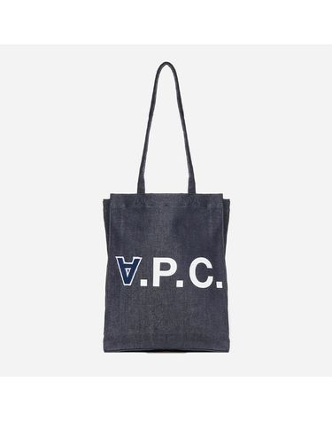 아페쎄 APC 로르 2.0 로고 데님 토트백 IAI INDIGO