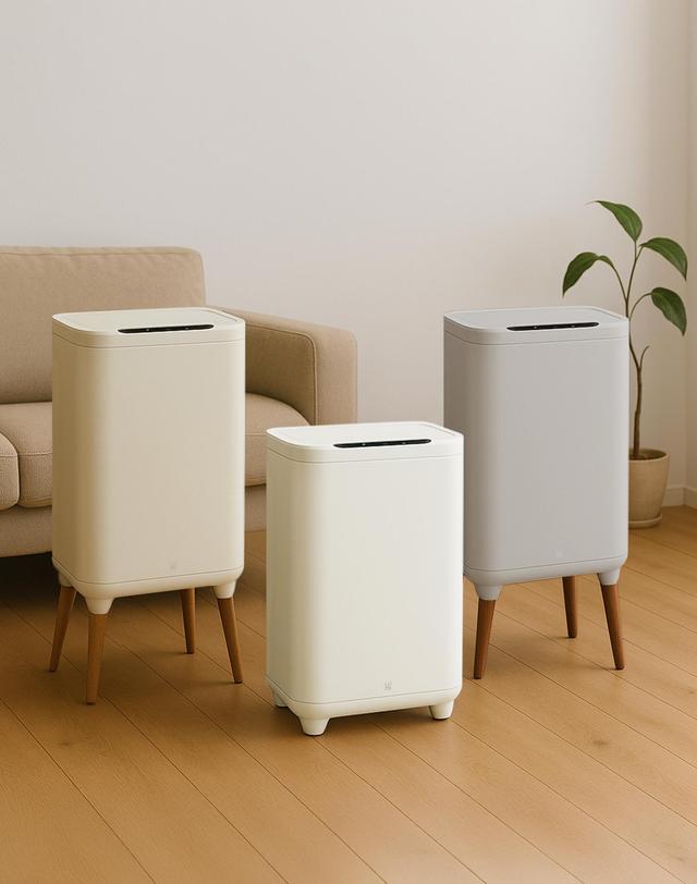 마리슈타이거 루미 자동 센서 인테리어 휴지통 V2 20L (탈부착다리) 착용컷