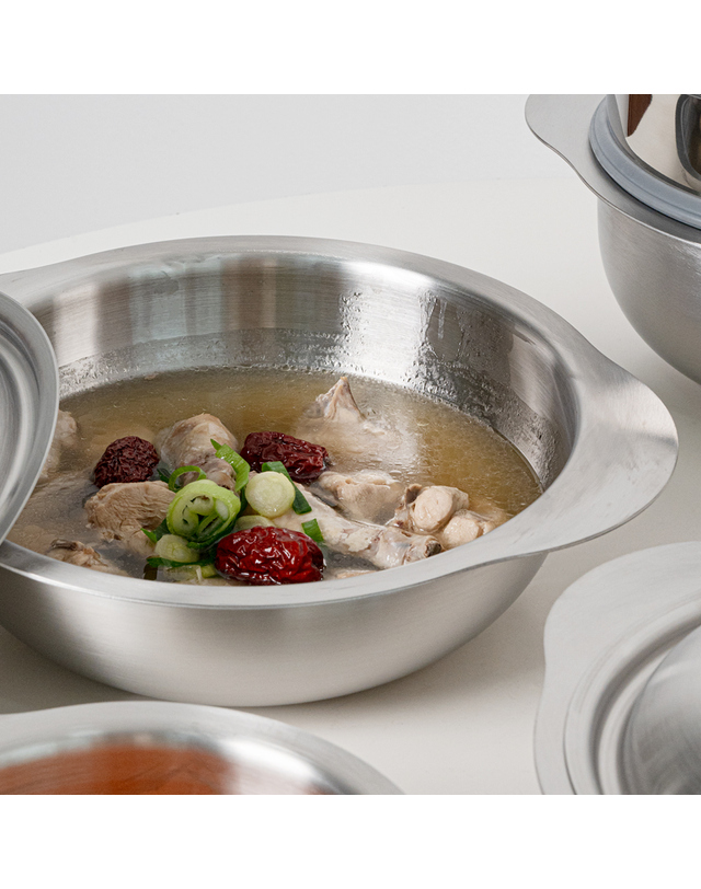 로메이키친 유로룩스 베어쿡 316스텐 통3중 찜냄비 28cm 파티웍 찜기포함 착용컷