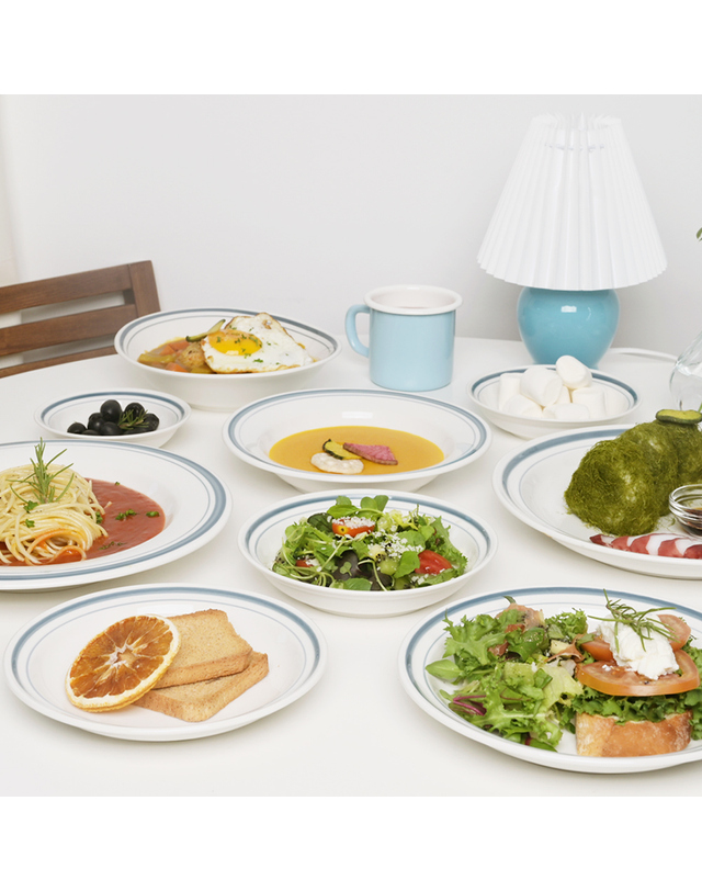 로메이키친 정품 마시피렌체 리니아 공기 예쁜 그릇 카페 파스타 볼 접시 착용컷