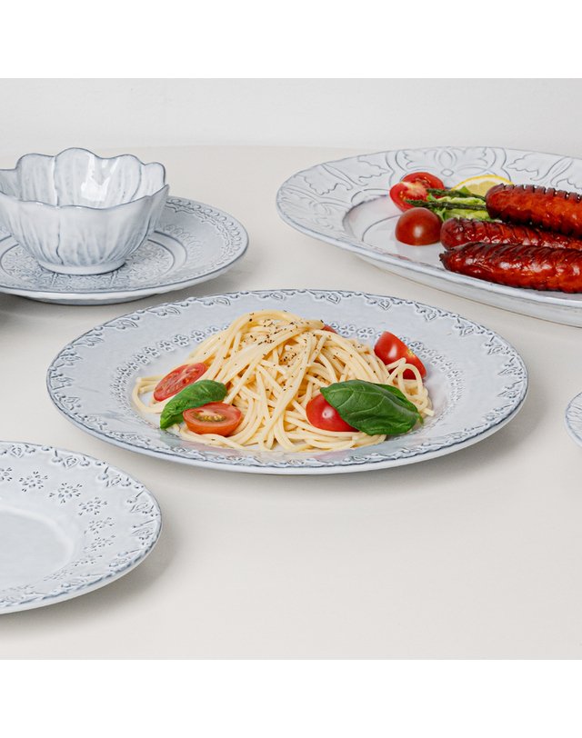 로메이키친 보르달로 핀헤이로 플로라 디너플레이트 29cm 포르투갈 도자기 착용컷