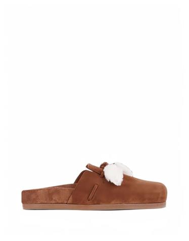 에이션트그릭샌들 [해외직구] 26 FW 앤시언트 그릭 샌들 sheepskin trim suede mules LASI TP460041384