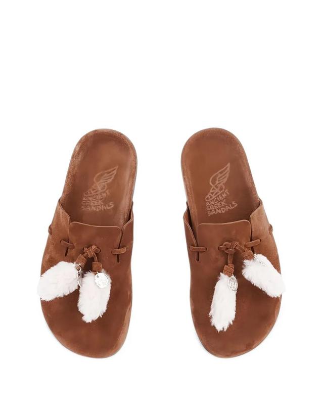 에이션트그릭샌들 [해외직구] 26 FW 앤시언트 그릭 샌들 sheepskin trim suede mules LASI TP460041384 착용컷