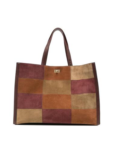 안야 힌드마치 [해외직구] 안야힌드마치 Mortimer patchwork suede tote bag 12317311533320 TP725748491