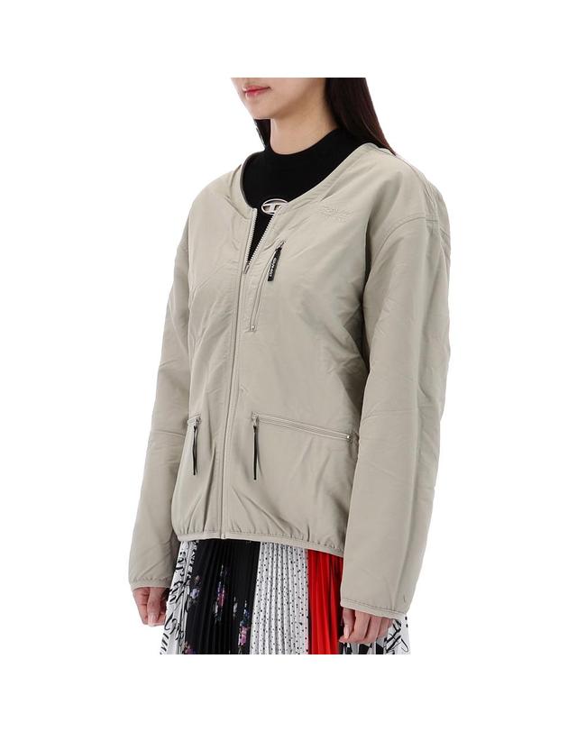 그라미치 그라미치 리버시블 플리스 가디건 G3FUJ031 TAUPE 착용컷