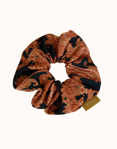 Red jacquard Scrunchie HS001