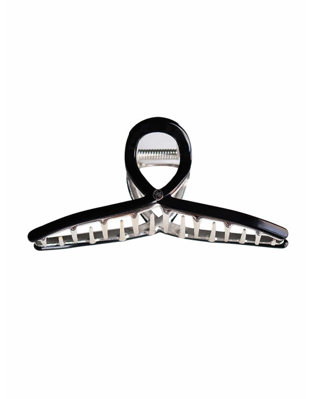 오블라 Twist metal point hair clip_real black silver HC007 착용컷