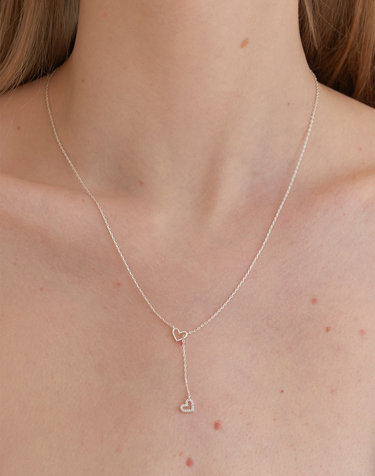two hearts necklace_2color JN013