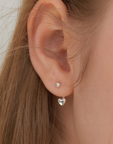 crystal sign heart earring_two way JE019