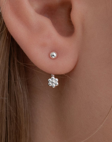 dots flower earring_two way JE020