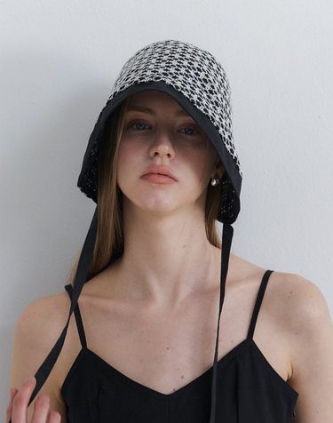 flower patterned bonnet_2color HA016