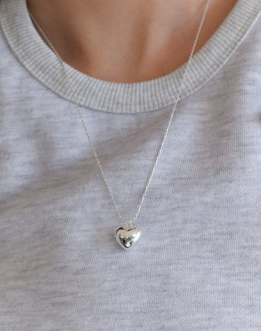 plain heart necklace_VOLUME JN017