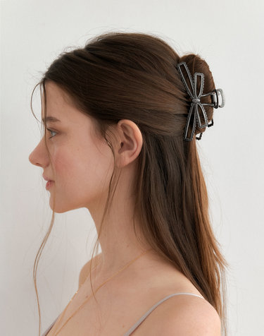lace ribbon metal hair clip_colors HC048