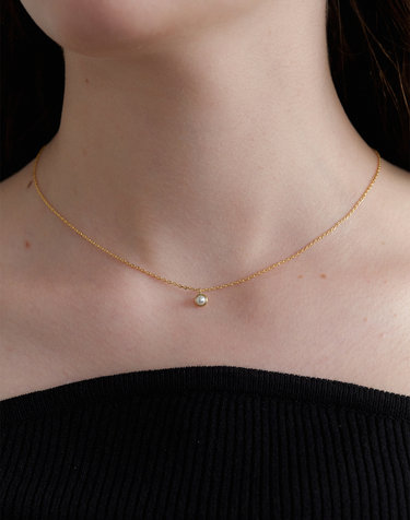 gold classic pearl necklace JN034