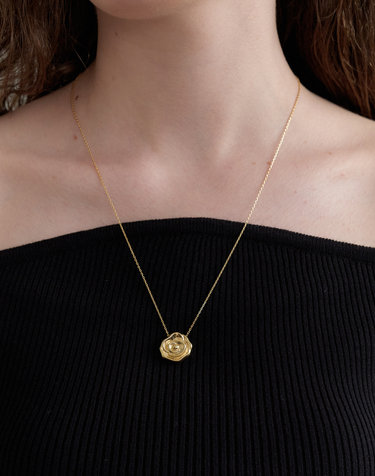 vintage rose necklace_M JN035