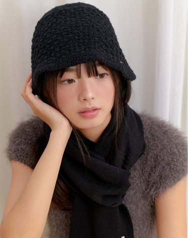 WINDY WAFFLE BOUCLE BUCKET HAT_2COLOR HA026