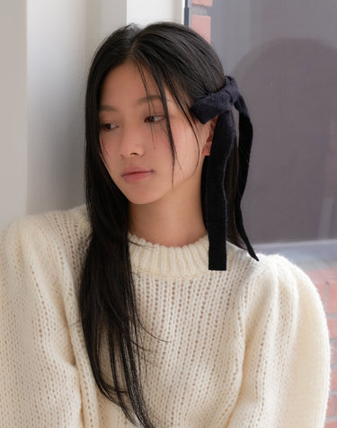 angora flat hair pin (3color) HP005
