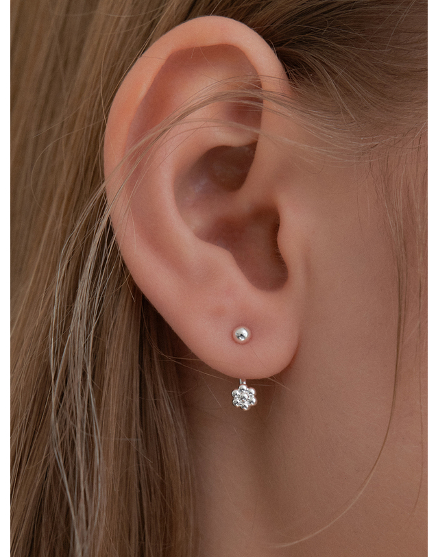 오블라 dots flower earring_two way JE020 착용컷